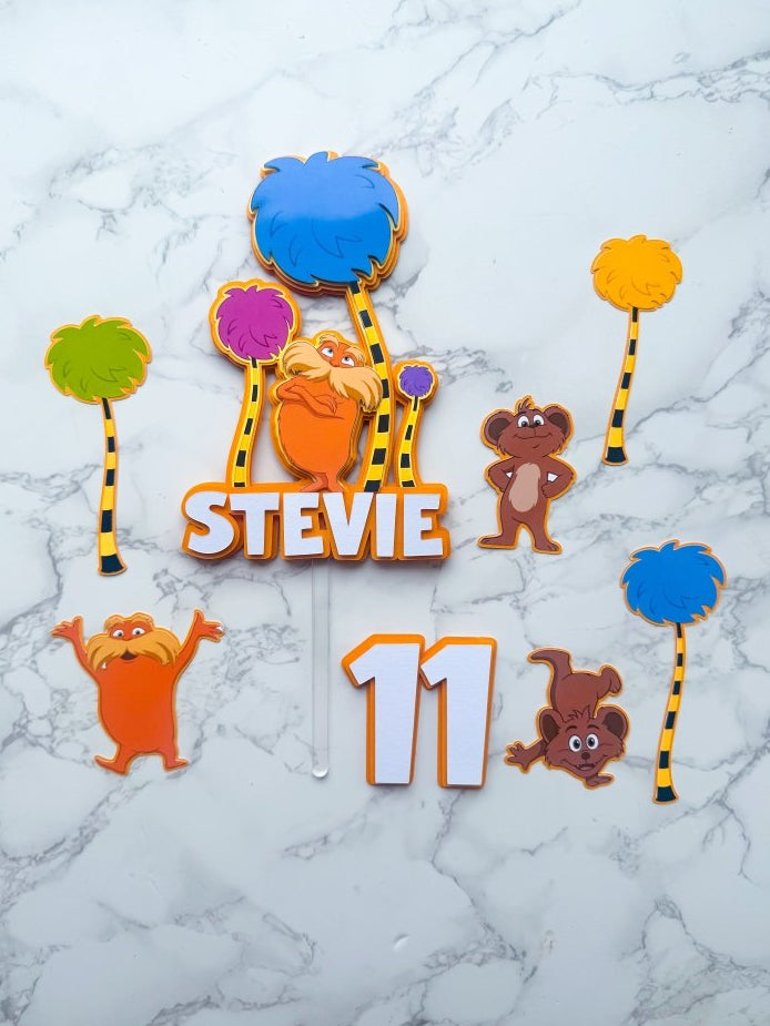 Personalised Lorax Cake Toppers Set - Demi's Krafts