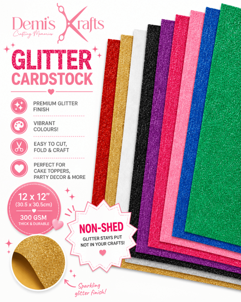 Lilac Glitter Cardstock - Demi's Krafts