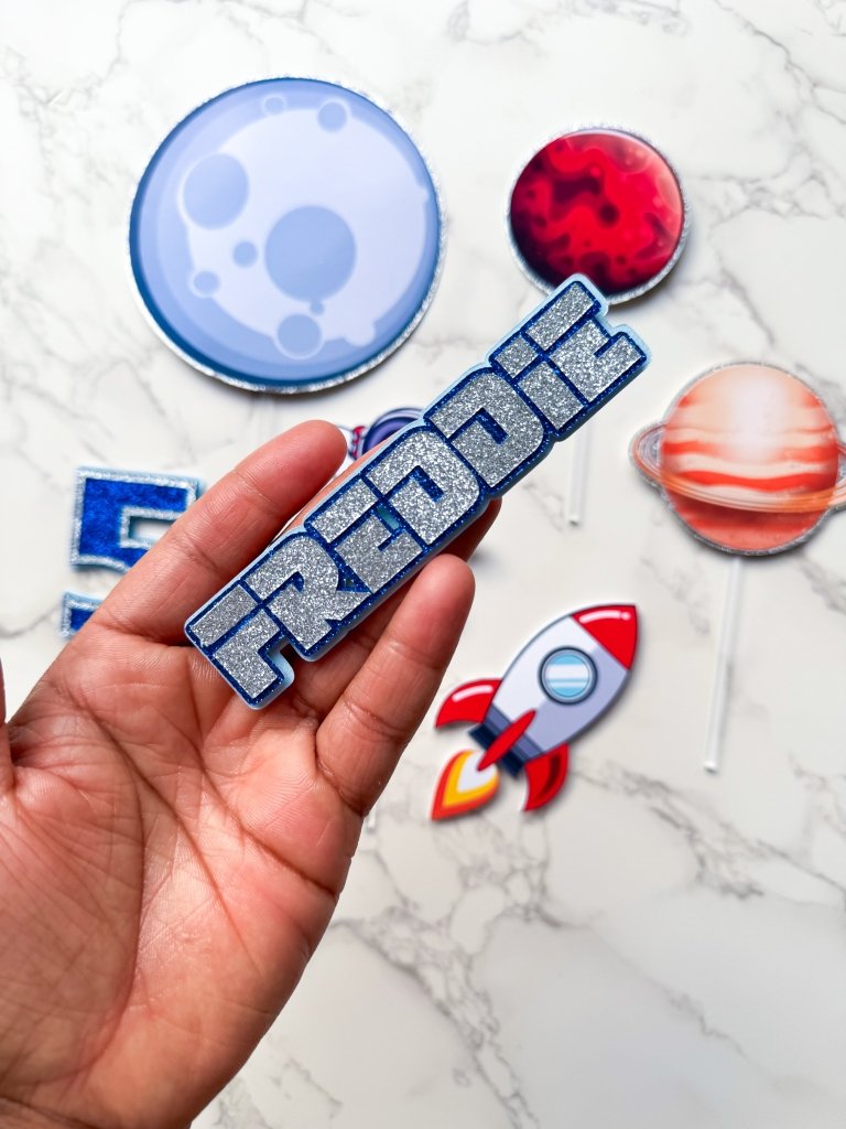 Astronaut Birthday Cake Toppers - Demi's Krafts