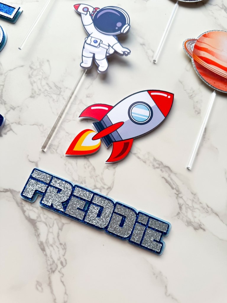 Astronaut Birthday Cake Toppers - Demi's Krafts