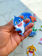 Personalised Baby Shark Birthday Cake Topper Set - Demi's Krafts