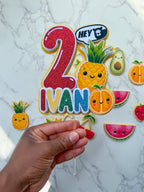 Personalised Dancing Fruits Cake Topper Set - Demi's Krafts