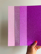 Lilac Glitter Cardstock - Demi's Krafts