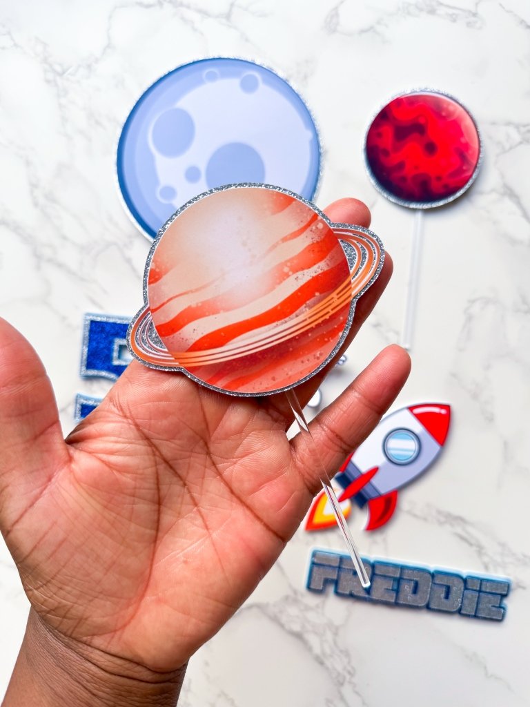 Astronaut Birthday Cake Toppers - Demi's Krafts