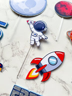 Astronaut Birthday Cake Toppers - Demi's Krafts