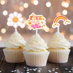 Five is a Vibe Cupcake Toppers - Demi's Krafts