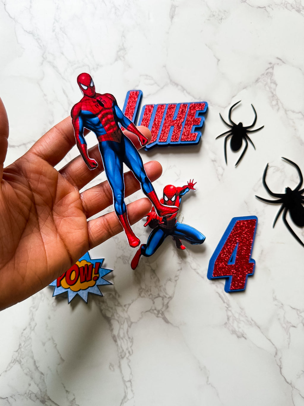 Personalised Spider Hero Cake Topper Set - £10 Set