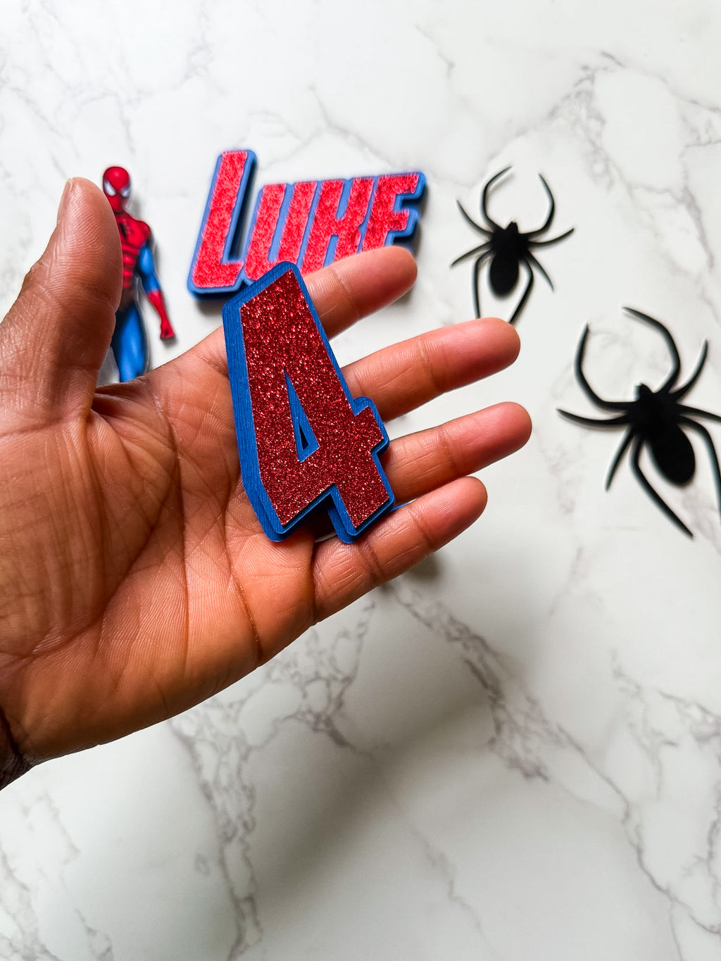 Personalised Spider Hero Cake Topper Set - £10 Set