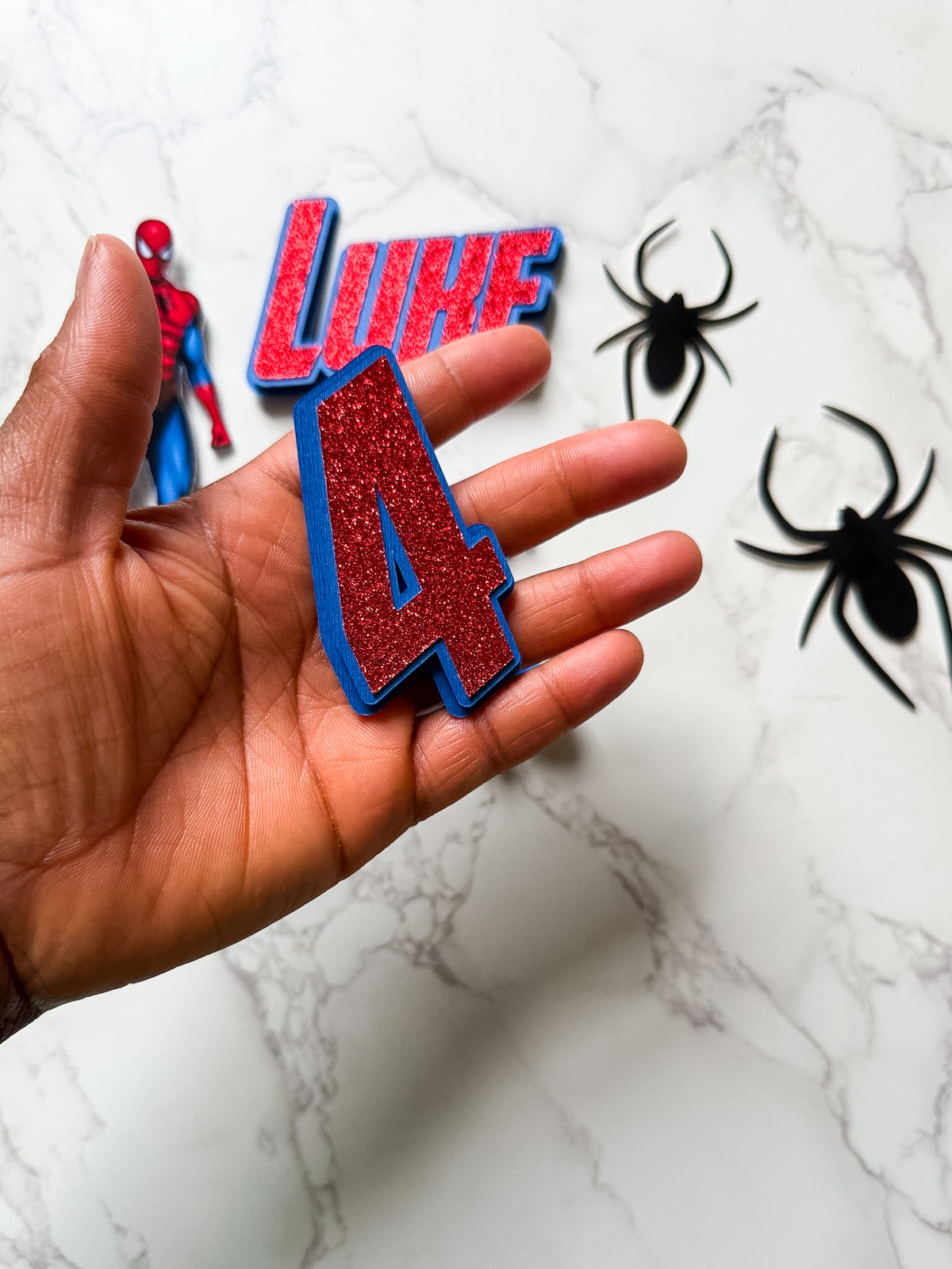 Personalised Spider Hero Cake Topper Set - £10 Set