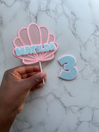 Customised Mermaid Name and Age Cake Topper - Demi's Krafts