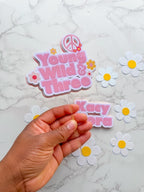 Personalised Young Wild and Three Cake Topper Set with Daisies - Demi's Krafts