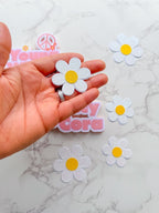 Personalised Young Wild and Three Cake Topper Set with Daisies - Demi's Krafts