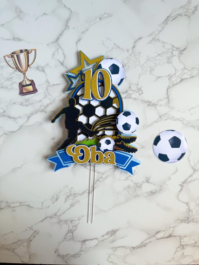 3D Football Cake Topper: Custom Team & Colours available - Demi's Krafts