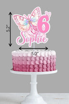 Pastel Butterfly Cake Topper & Cupcake Toppers Bundle - Demi's Krafts
