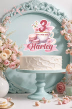 Tea for Two Birthday Cake Topper: Personalized Tea Party Decor - Demi's Krafts