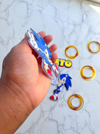 Personalised Sonic Birthday Cake Topper Set - 3D cake toppers - Demi's Krafts